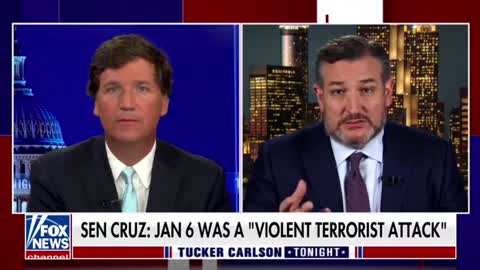 Tucker Carlson Grills Ted Cruz's Over His Dem Talking Point Jan. 6 'Terrorist Attack' Comment