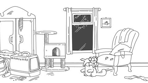 Simon's Cat Fire work