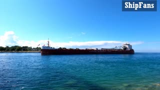 Baie Comeau 738 Foot Bulk Carrier Cargo Ship In Great Lakes