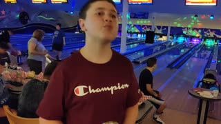 Spencer bowling at Stars & Strikes VID_20230617_135928