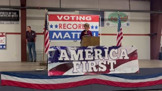 Kathy Kathy Loves first speech at Montana First Patriots event