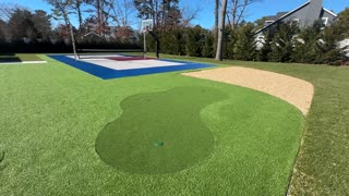 Multi-Sports Game Court and Putting Green in Mount Sinai NY