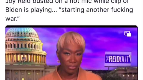 Joy Reid Busted on Hot Mic 💥 "Starting Another F*cking War!"