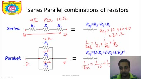 Series and Parallel combination of Resistors