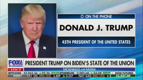 Trump on Biden's SOTU speech: "I thought it was terrible because he didn't talk inflation, he didn't have any ideas for inflation, and most importantly he didn't talk about energy with oil."