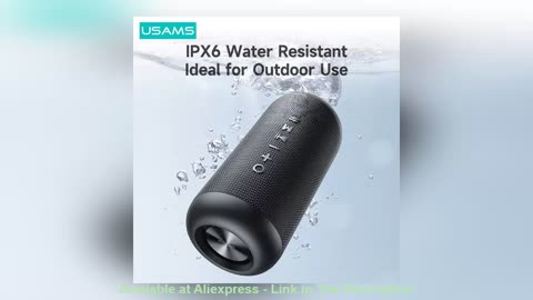❤️ USAMS Portable Outdoor IPX6 Waterproof Wireless Speaker Bluetooth 5.0 Compatible Speaker Powerful