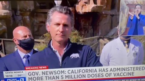 Gavin Newsom Hecklers Chant "Recall Newsom" As He Speaks During Press Conference