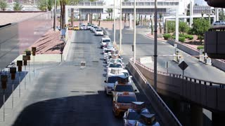 Taxi line at the Las Vegas International Airport.