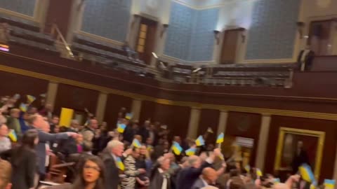 House Dems Wave Ukrainian Flags After Passing $60 BLN Ukraine Aid Bill