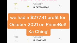 PrimeBot | $277.41 Profit for October 2021