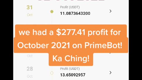 PrimeBot | $277.41 Profit for October 2021