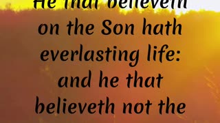 He that believeth on the Son hath everlasting life John 3:36 #shorts