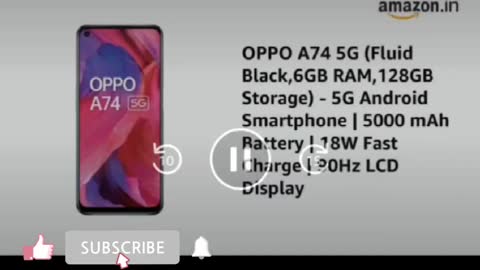 OPPO A74 5G (Fantastic Purple,6GB RAM,128GB Storage) - 5G Android Smartphone | 5000 m