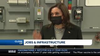 Harris Falsely Claims Biden's Infrastructure About Fixing Roads