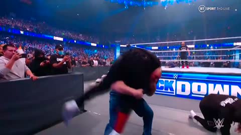 Brock Lesnar Entrance and saves Paul Heyman: SmackDown, 4k