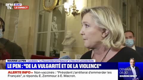 Réaction de Marine Le Pen suite aux propos de Macron contre les non-vaccinés