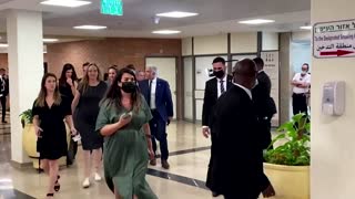 Leaders of Israel's new government arrive at Knesset