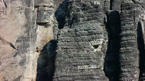 Climber Elbe Sandstone Mountains Saxon Switzerland