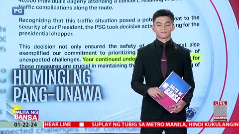 PSG, nagpaliwanag sa paggamit ni PBBM ng presidential chopper sa concert ng Coldplay