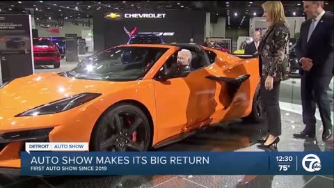 On the first day of the Detroit Auto Show, President Biden makes a stop.
