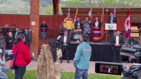 Trudeau Tries to Speak as the Yells of Indigenous Protestors Drown Him Out