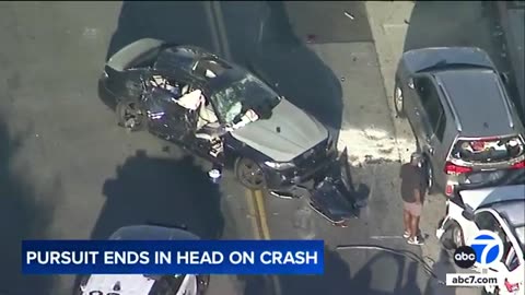 High-speed chase ends with violent crash in Long Beach, video shows | ABC 7