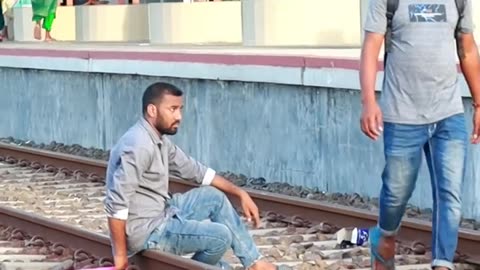 Fake train Horon prank on public reaction ##shorts