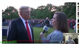 Channel 12 news interviewing Donald Trump