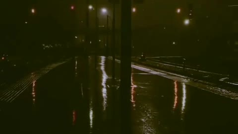 Rain in night
