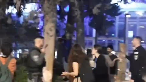 Isreali police remove and beat protesters