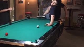 Man on pool table cant play