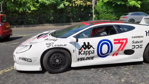 Jaguar XJ220 attending the Gumball gathering.