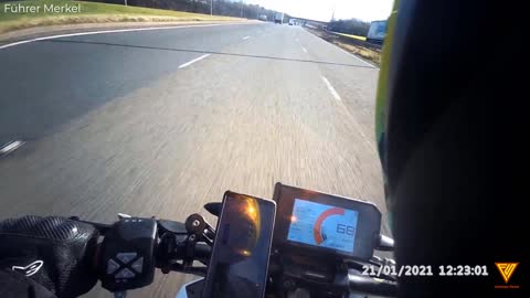 nearly hit at 70mph