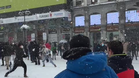 City Block Joyfully Throws Some Snowballs