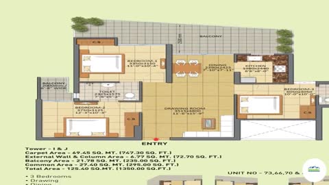 Resale 2/3 BHK Apartments Gaur City