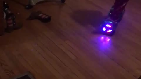 2-Year-Old Rides Hoverboard in Living Room