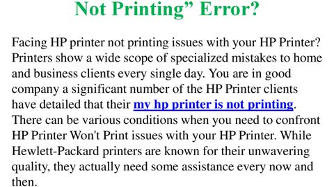 How To Troubleshoot “HP Printer Not Printing” Error?