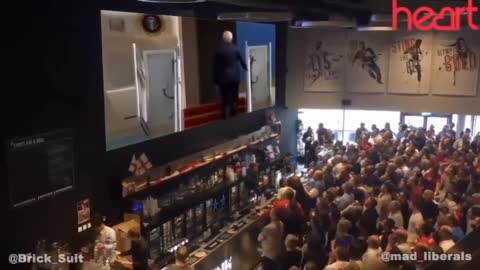 Dementia Joe Biden Cheered on by Crowd in Sports Bar