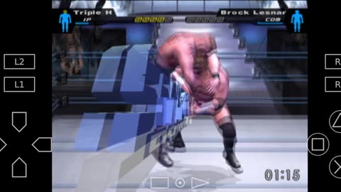 Wwe SmackDown pain Brock vs triple h . Mobile play