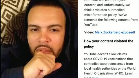 YouTube Removes my video because Mark Zuckerberg violated Covid polices