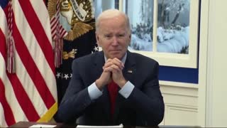 Geriatric Joe Gives Cameras CREEPY Stare As He Avoids Questions