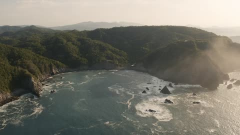 Bay landscape, aerial shot