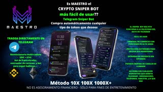 Maestro Crypto Sniper Bot está dando beneficios diarios impresionantes 10x 100x 1000x Fácil de usar