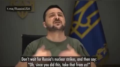 Zelensky just asked NATO to start a Nuclear War with Russia. This is fucking INSANE!. War Lord Zelensky not dictating NATO to start Nuke war with preemptive strike. He has Biden and the rest of them by the balls with something Zelensky demanding his bribe