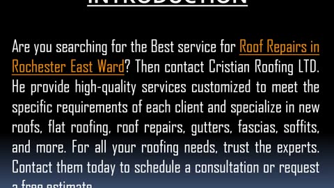 Best service for Roof Repairs in Rochester East Ward