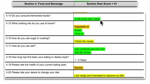 205. CHRONIC DISEASE RISK ASSESSMENT (CDRA) - FOOD & BEVERAGE - SECTION 4