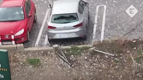 Giant hailstones kill toddler and injure 30 in Spain