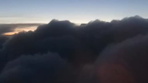 Early morning flight ✈️# dark clouds #sunrise#amazed#thrilled