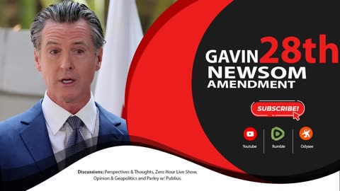 Drunken Governor Newsom of California thinks the 28th Amendment will fix the gun issue!