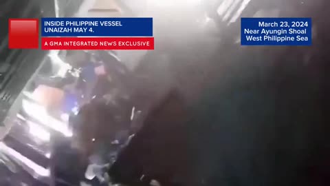 Philippine ships attacked by Chinese coast guard water cannons